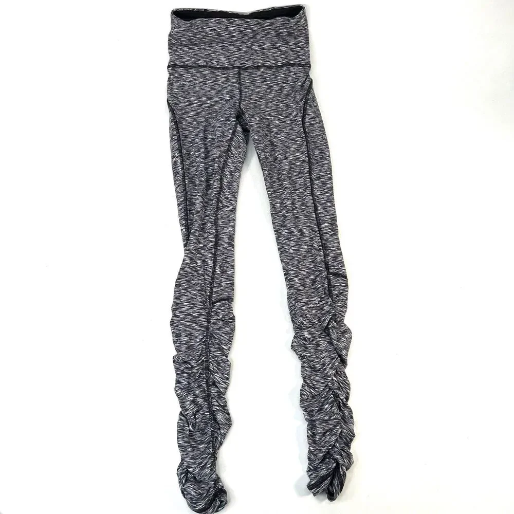 Lululemon Ready To Rulu Tights Spaced Out Space Dye Black & White Size 2